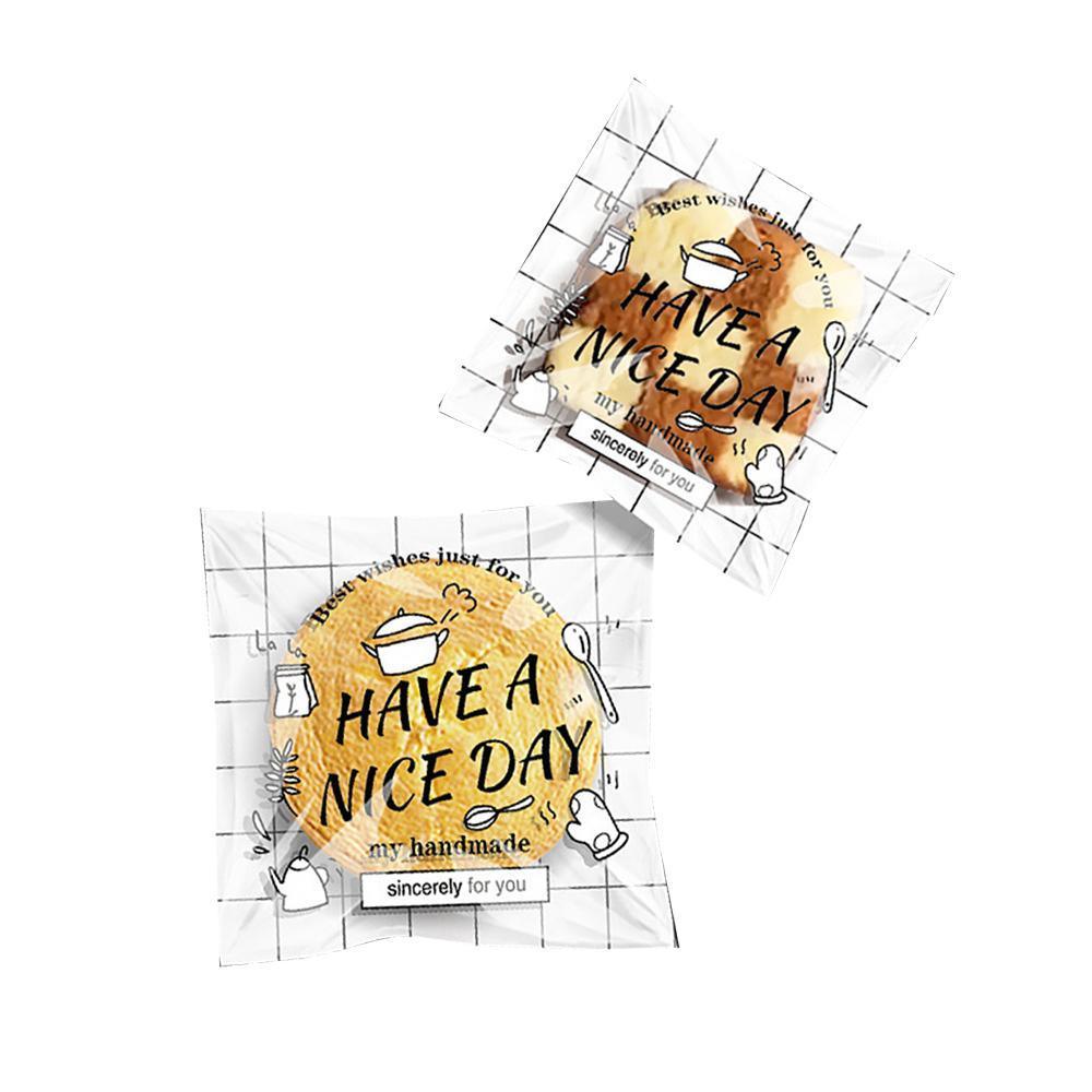 500 Pack Self Adhesive Cookie Packaging Bags Vibrant Designs OPP Material - Happy Everyday 14*14*3cm V528-OPP-500PCS-KLMYT-14-14-3-452238