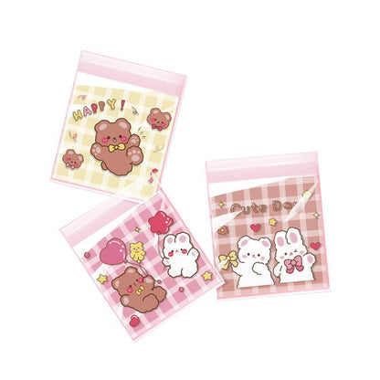 500 Pack Self Adhesive Cookie Packaging Bags Vibrant Designs OPP Material - Happy Everyday 14*14*3cm V528-OPP-500PCS-KLMYT-14-14-3-452238