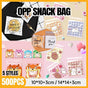 500 Pack Self Adhesive Cookie Packaging Bags Vibrant Designs OPP Material - Cute 10*10*3cm V528-OPP-500PCS-SHYKAK-10-10-3-711079