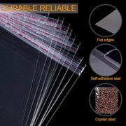 100Pcs Self-Adhesive Clear Opp Cellophane Bags with Air Hole - 6*6+2cm V528-OPP-5S-6-62-100PCS-237883