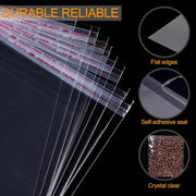 100Pcs Self-Adhesive Clear Opp Cellophane Bags with Air Hole - 8*10+3cm V528-OPP-5S-8-103-100PCS-724664