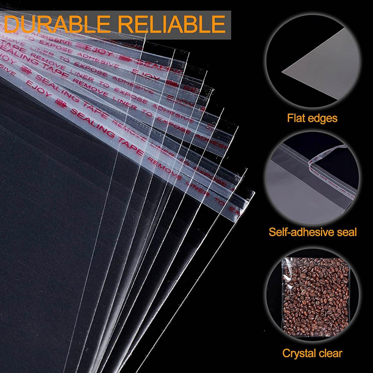 100Pcs Self-Adhesive Clear Opp Cellophane Bags with Air Hole - 8*10+3cm V528-OPP-5S-8-103-100PCS-724664