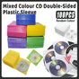 100X Premium Color Mixing CD DVD Double Sided Plastic Sleeves Holds 2 discs Storage Bag V528-OPTICAL-DISK-HOLDER-100PCS-359886