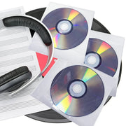 100X Premium Color Mixing CD DVD Double Sided Plastic Sleeves Holds 2 discs Storage Bag V528-OPTICAL-DISK-HOLDER-100PCS-359886