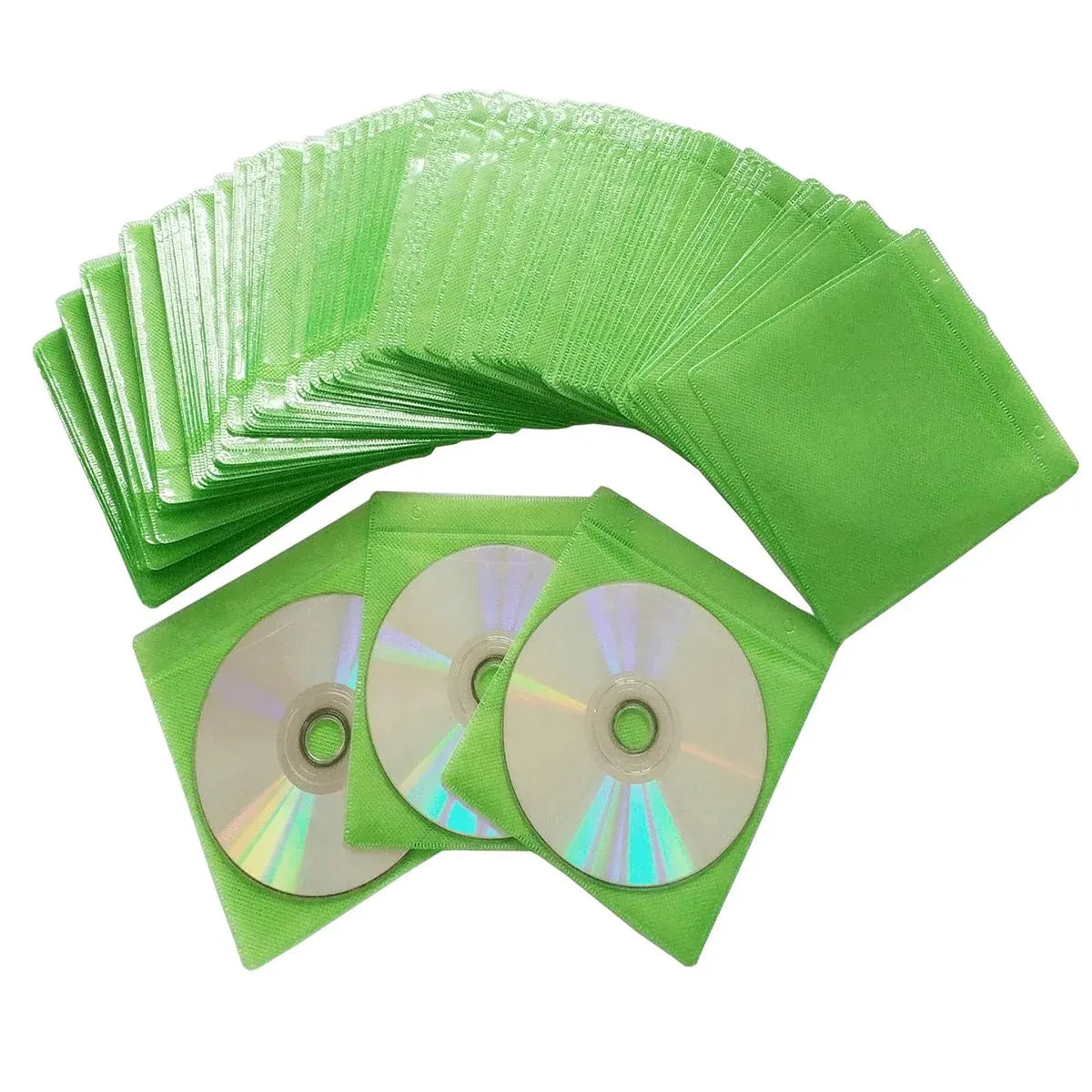 100X Premium Color Mixing CD DVD Double Sided Plastic Sleeves Holds 2 discs Storage Bag V528-OPTICAL-DISK-HOLDER-100PCS-359886