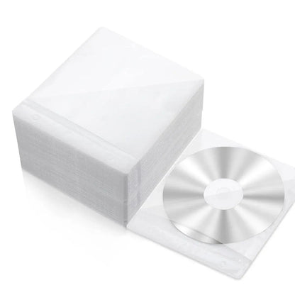 100X Premium Color Mixing CD DVD Double Sided Plastic Sleeves Holds 2 discs Storage Bag V528-OPTICAL-DISK-HOLDER-100PCS-359886
