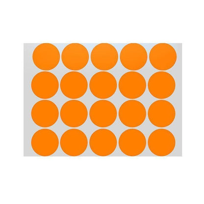 Orange Assorted Sizes Colour Sticker Dots Adhesive Round Labels Circular Spot Scrapbook - 50mm*8 Dots V528-ORANGE50MM-8DOTS25927