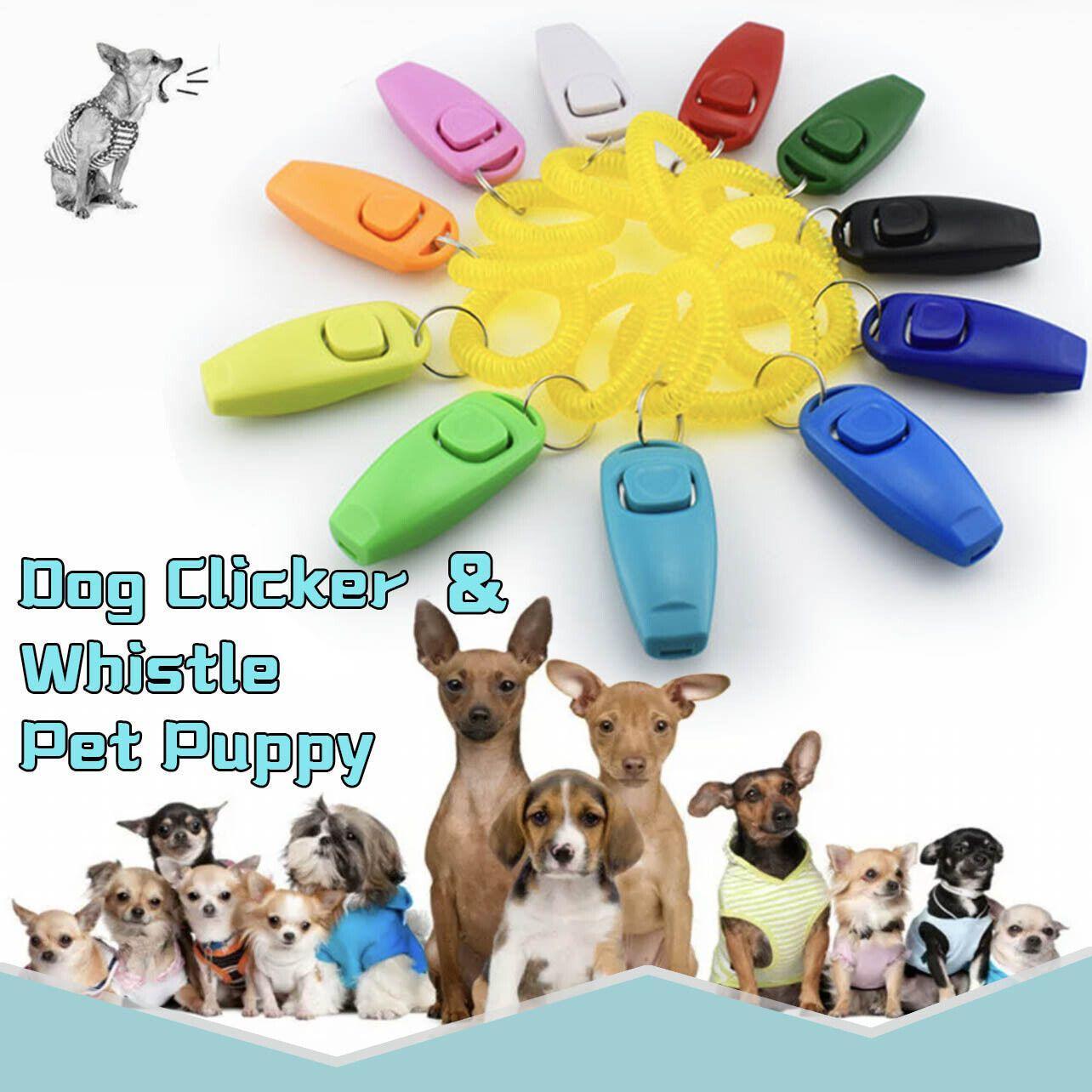 Dog Whistle and Clicker Set for Training Stop Barking Obedience Tool Combo - Orange V528-ORCOLOUR-ORANGE41006