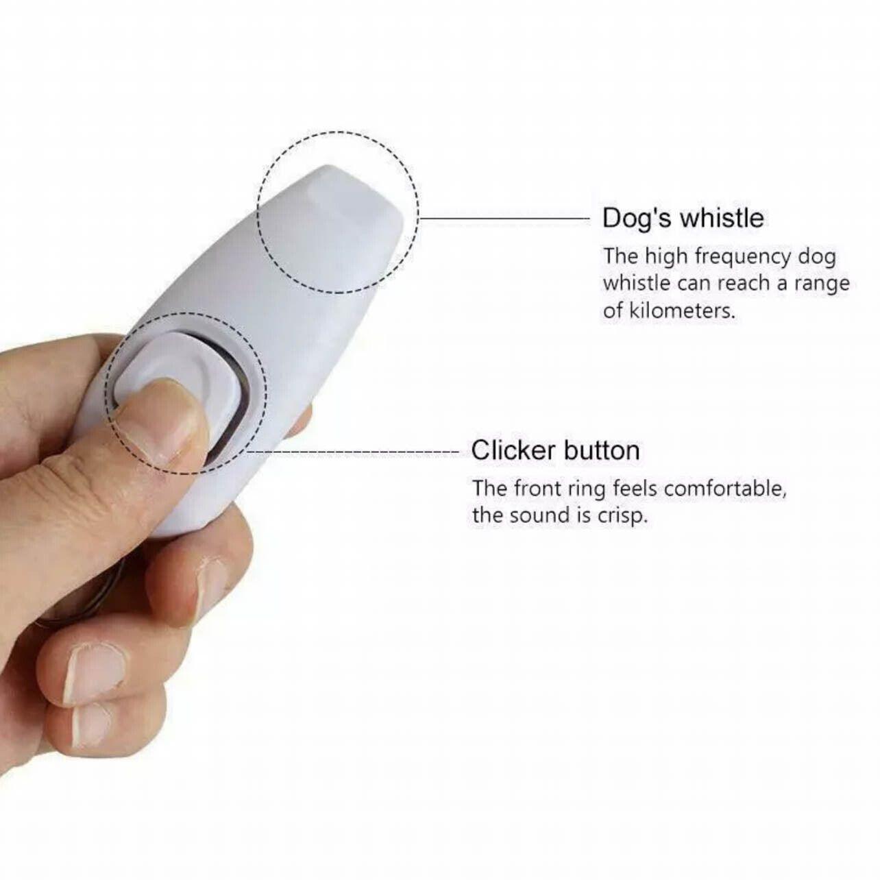 Dog Whistle and Clicker Set for Training Stop Barking Obedience Tool Combo - Orange V528-ORCOLOUR-ORANGE41006