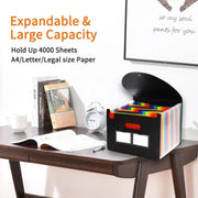 A4 Document Organiser 25 Compartments Multilayer Folder Office File Storage V528-ORGAN-BAG-25-6-112630