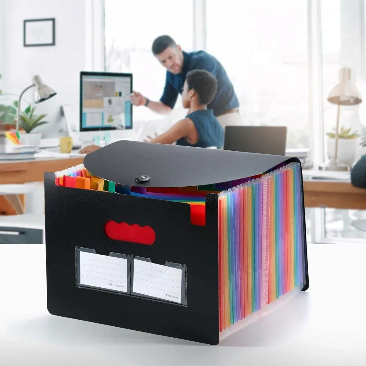 A4 Document Organiser 25 Compartments Multilayer Folder Office File Storage V528-ORGAN-BAG-25-6-112630