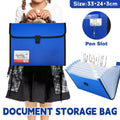 Expanding File A4 13 Pocket Document Organiser Paper Storage Wallet Folder V528-ORGAN-BAG-A4-BLUE-508974