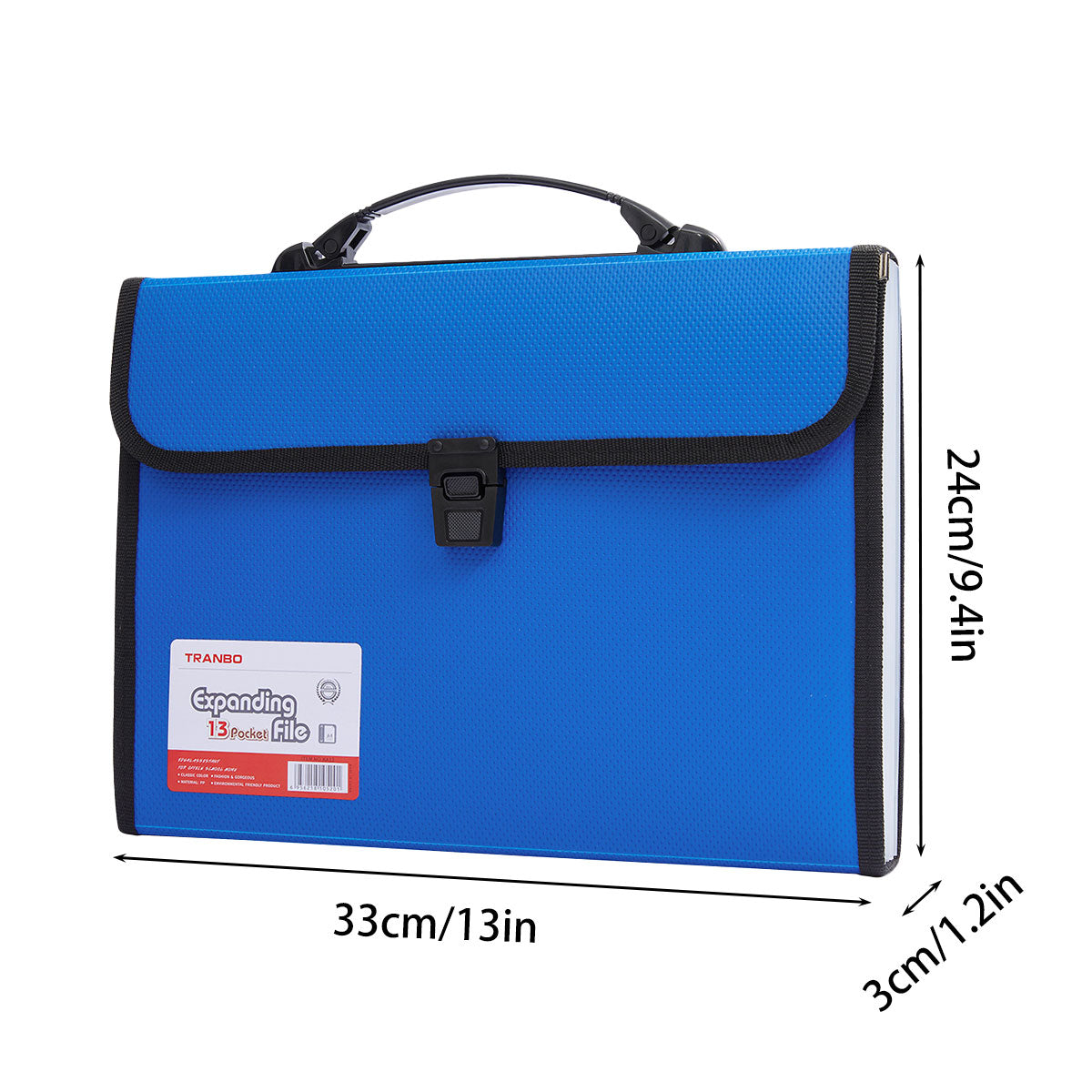 Expanding File A4 13 Pocket Document Organiser Paper Storage Wallet Folder V528-ORGAN-BAG-A4-BLUE-508974