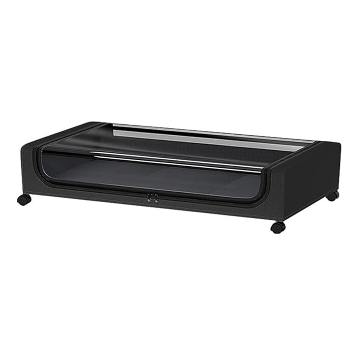 Under Bed Storage Rack Square Design with Wheels Rolling Trolley Box for Home - Black V528-ORGANIZER-BLACK-SINGLE-746920