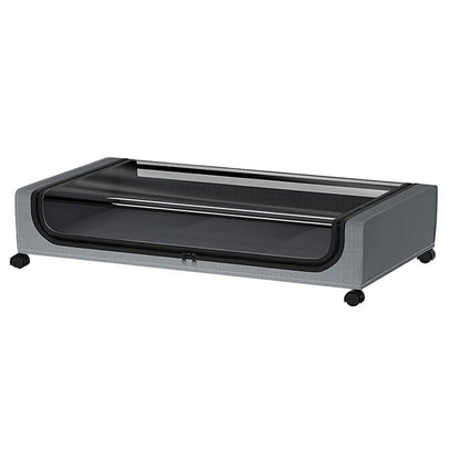Under Bed Storage Rack Square Design with Wheels Rolling Trolley Box for Home - Black V528-ORGANIZER-BLACK-SINGLE-746920