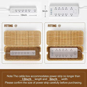 Desktop Cable Management Box with Cover Rattan Style Power Cord Organizer Case V528-ORGANIZING-BOX-838789