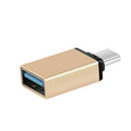 USB Type-C to USB 3.0 Adapter OTG Converter for Phone Tablet Laptop - Gold V528-OTGADAPTER-GOLD-208985