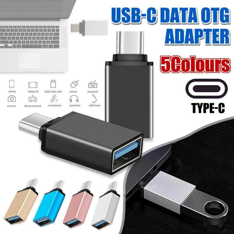 USB Type-C to USB 3.0 Adapter OTG Converter for Phone Tablet Laptop - Gold V528-OTGADAPTER-GOLD-208985