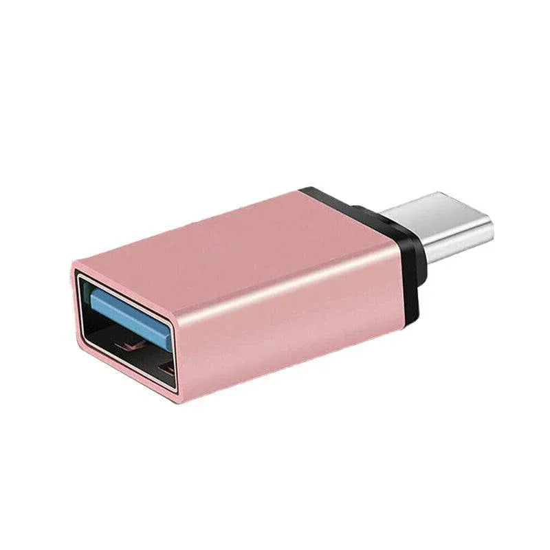 USB Type-C to USB 3.0 Adapter OTG Converter for Phone Tablet Laptop - Rose Gold V528-OTGADAPTER-PINK-543154