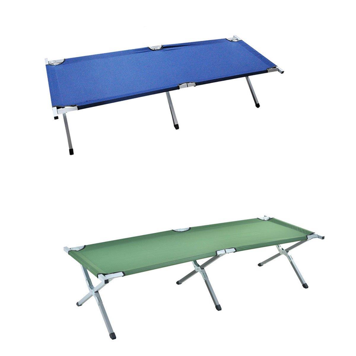 Portable Lightweight Folding Aluminum Camping Bed Ultra Light Outdoor Camp Bed - Green V528-OUTDOOR-FOLDING-BED-GREEN-549898
