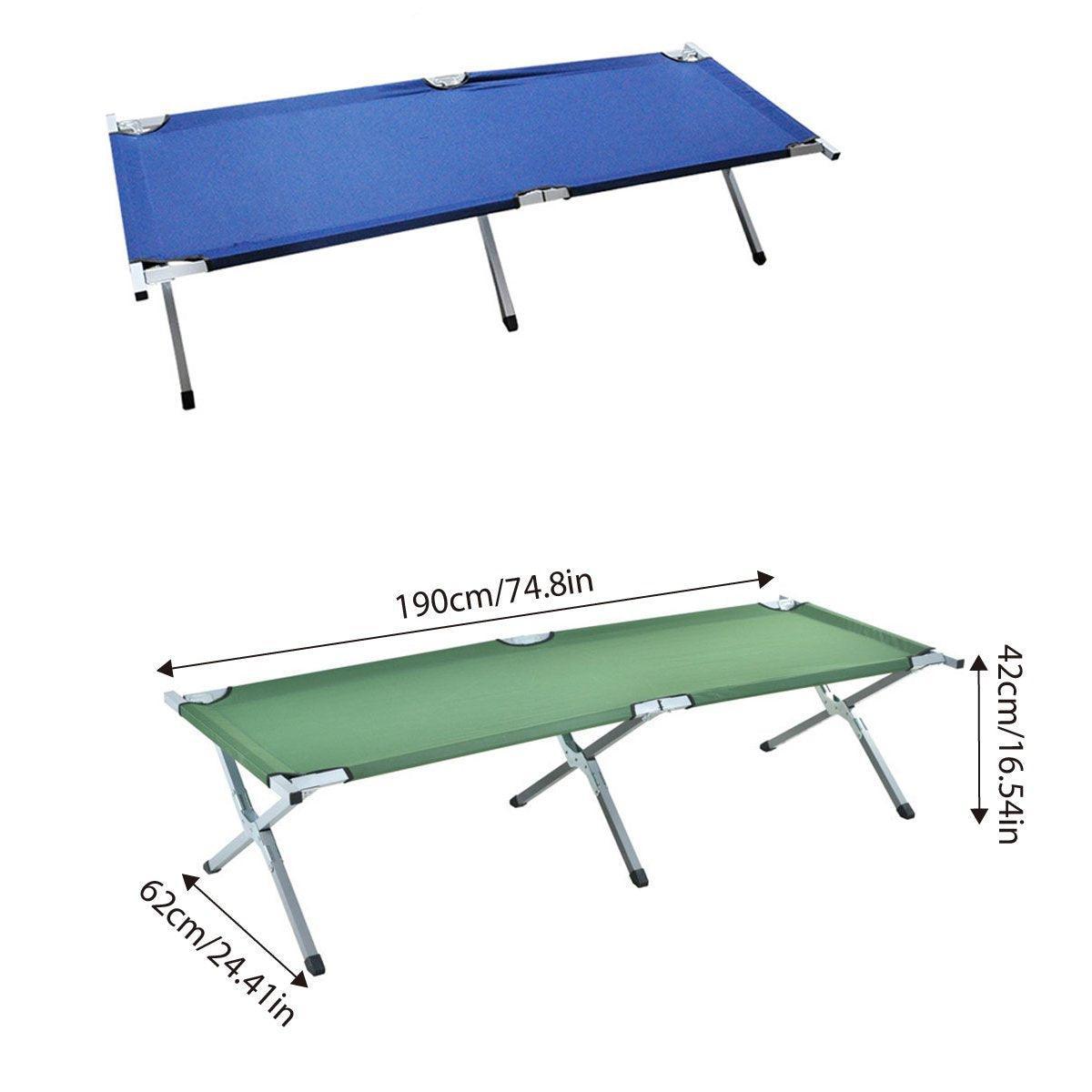 Portable Lightweight Folding Aluminum Camping Bed Ultra Light Outdoor Camp Bed - Green V528-OUTDOOR-FOLDING-BED-GREEN-549898