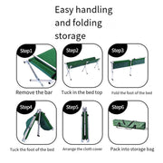 Portable Lightweight Folding Aluminum Camping Bed Ultra Light Outdoor Camp Bed - Green V528-OUTDOOR-FOLDING-BED-GREEN-549898