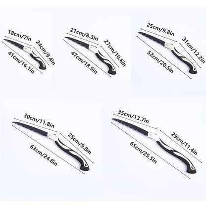 Folding Outdoor Hand Saw Portable Quick Cutting Pruning Garden Tree Logging Tool - 250mm V528-OUTDOOR-SAW-3PCS-250MM-231122