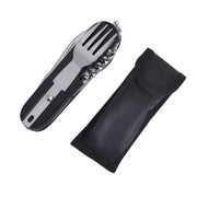 6in1 Portable Folding Knife Fork Spoon Set Outdoor Multi Functional Tableware - Green V528-OUTDOOR-TABLEWARE-GREEN-198170