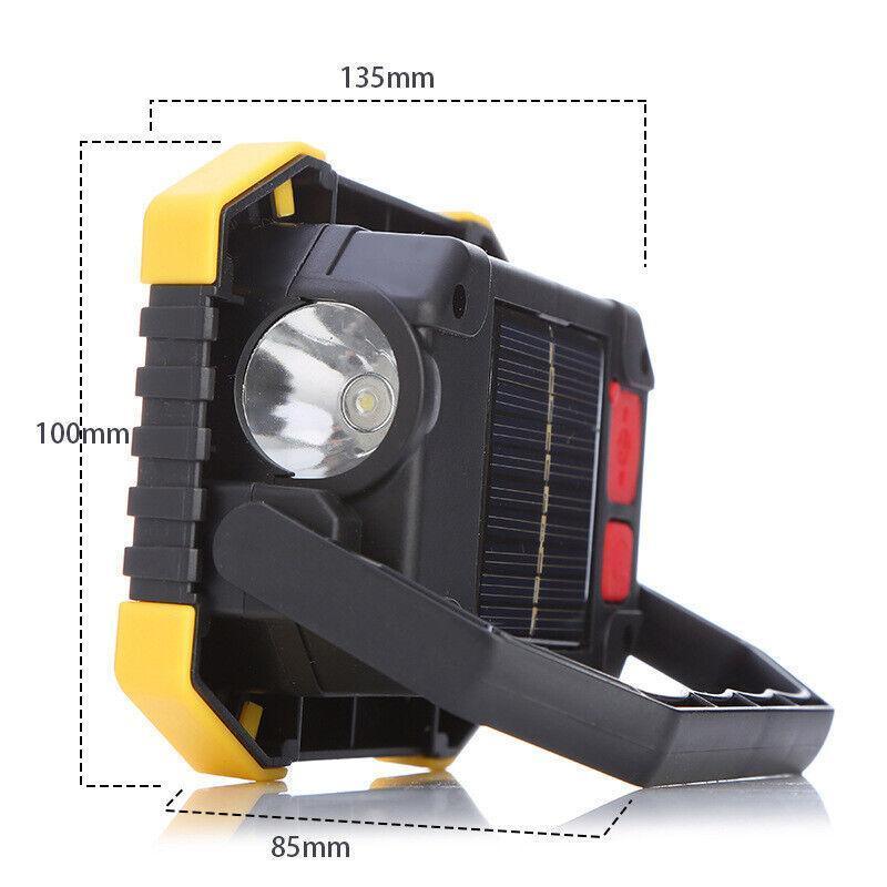 9000Lm Solar Cob Led Light Rechargeable Outdoor Camping Work Torch Flood Lamp Au V528-OUTDOORFLOODLAMP-370388