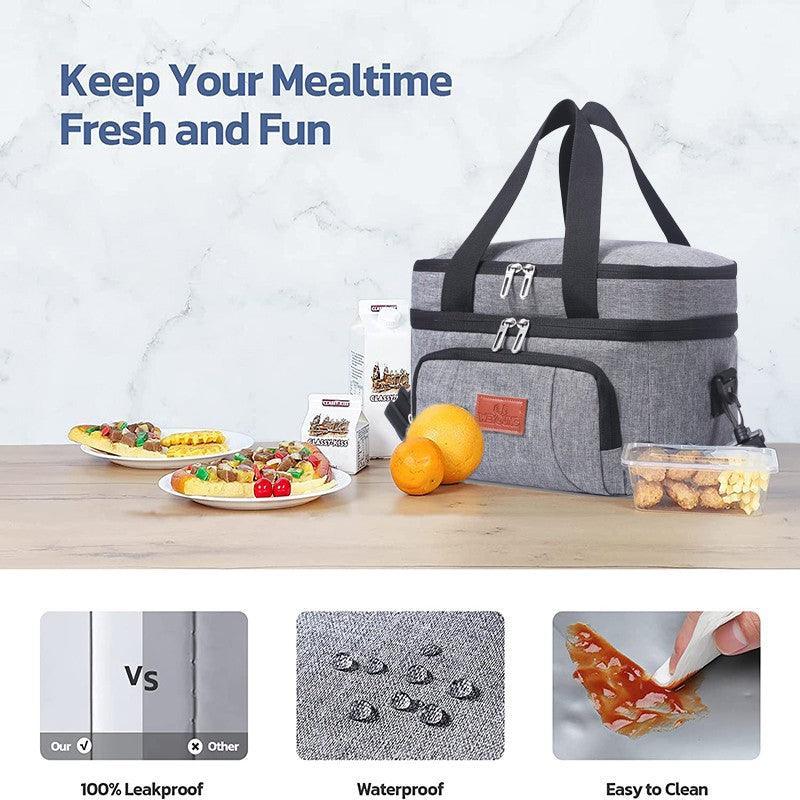 10L Insulated Lunch Bag Waterproof Cooler Bag with Strap for Picnic Work Travel V528-OUTDOORLUNCHBAG-479114