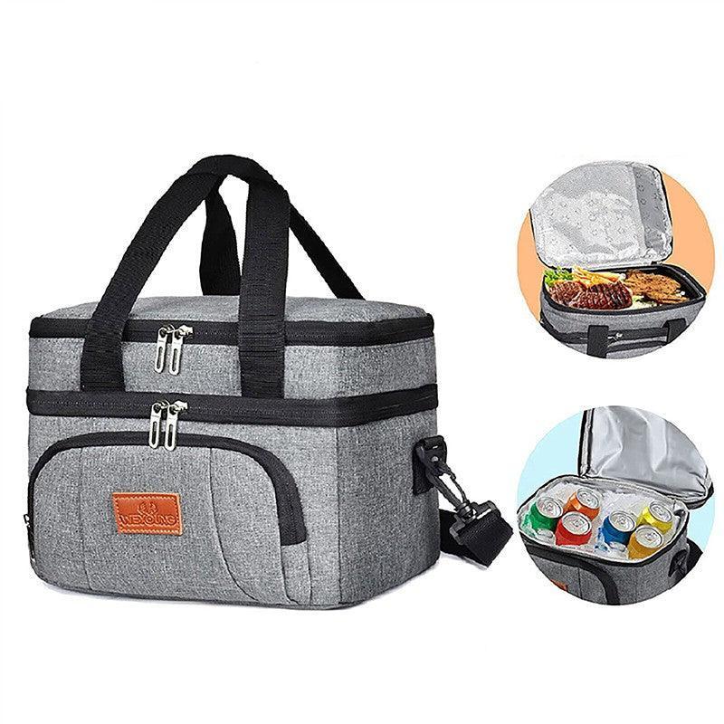 10L Insulated Lunch Bag Waterproof Cooler Bag with Strap for Picnic Work Travel V528-OUTDOORLUNCHBAG-479114