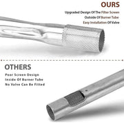 For Weber Q200 Q220 Q2000 Q2200 Stainless Steel Grill Burner Tube With Screw V528-OVEN-BURNER-418834