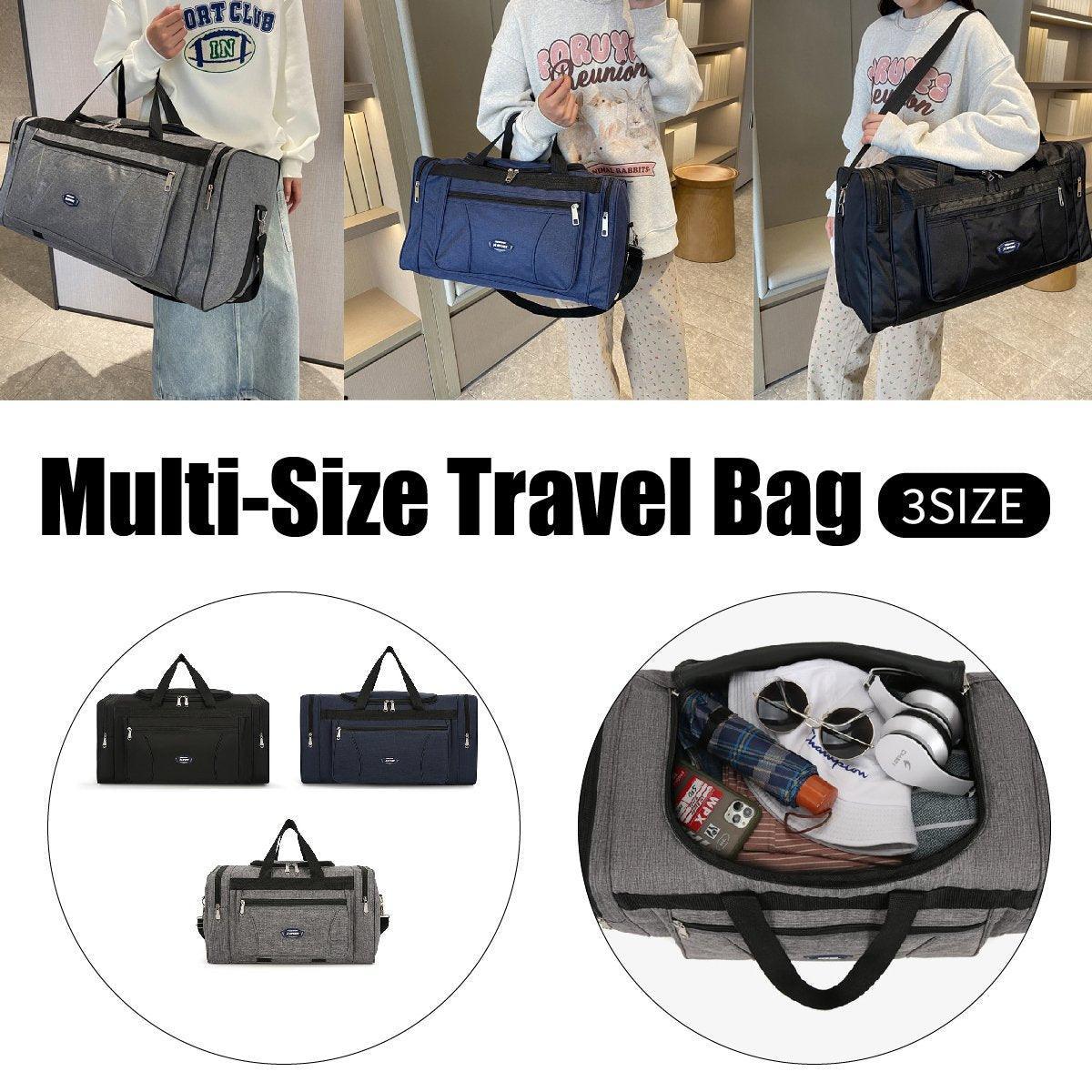 Large Capacity Waterproof Travel Luggage Bag Lightweight Foldable Handbag - Small-Black V528-OXFORD-BAG-BLACK-M-530453