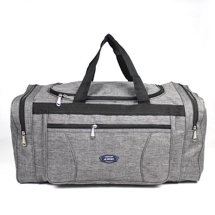 Large Capacity Waterproof Travel Luggage Bag Lightweight Foldable Handbag - Medium-Grey V528-OXFORD-BAG-GREY-L-259082