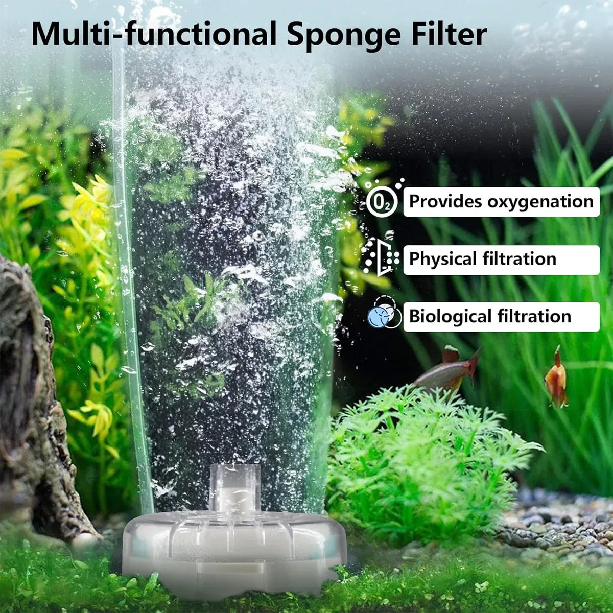 Aquarium Filter Special Mini Small Tank Filter Circle for Freshwater or Marine - 8cm Filter V528-OXYGEN-PUMP-8CM-699507