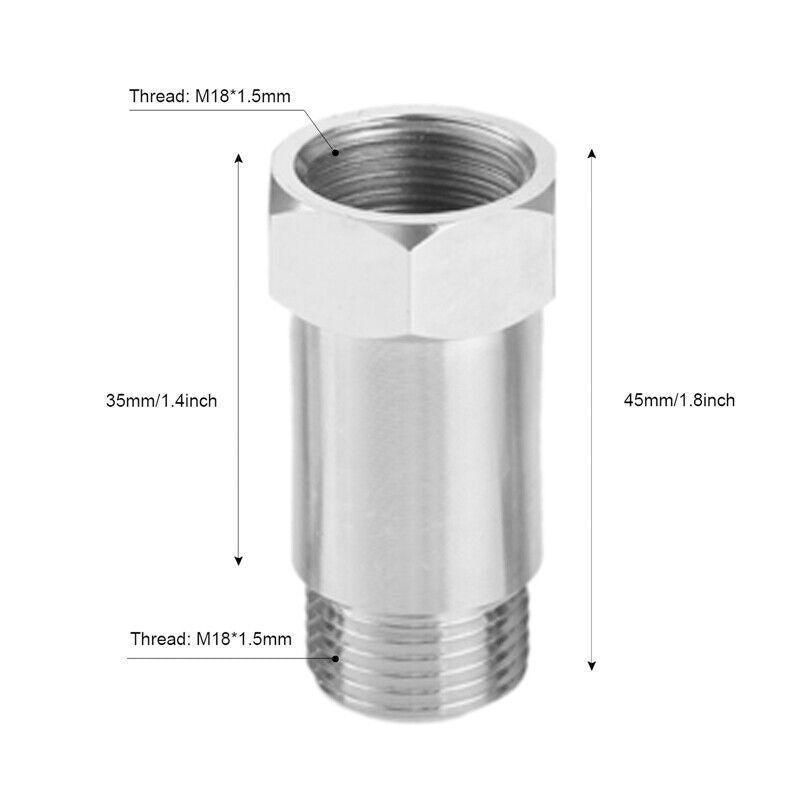 2X 45Mm O2 02 Oxygen Sensor Extender M18 X 1.5 Cel Fix Extension Spacer Adapter V528-OYGENSENSOR-2PCS-259602