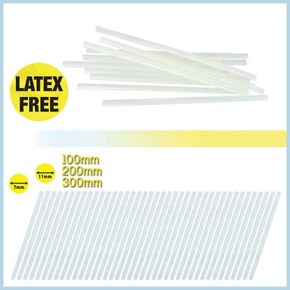 Clear Hot Melt Glue Sticks Adhesive Craft Stick for DIY Glue Tool 7mm 11mm - 7mm x 100mm 200pcs V528-P17MMX100MM-200PCS96727