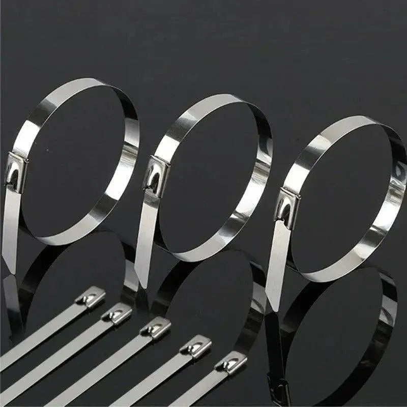 20X Stainless Steel Cable Ties S304 Marine Grade Zip Strap Locking Wrap 100-800Mm - 4.6x700mm
