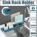 Telescopic Sink Rack Holder Expandable Storage Drain Basket Home Kitchen Kit - Grey V528-P1COLOUR-GREY55486