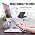 Adjustable Laptop Stand with 360-Degree Base for Desk Riser Home Office Holder - White V528-P1ERGONOMIC-ADJUSTABLE56666