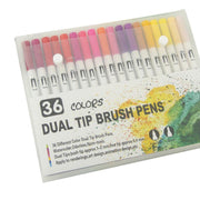 12-120 Watercolor Brush Pen Set Artist Sketch Marker - White-36 Colours V528-P1MODEL-36COLOURS55760