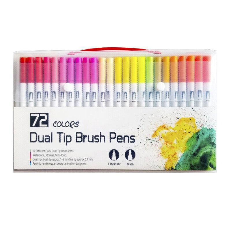 12-120 Watercolor Brush Pen Set Artist Sketch Marker - White-36 Colours V528-P1MODEL-36COLOURS55760