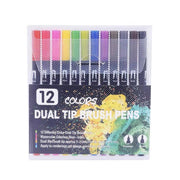 12-120 Watercolor Brush Pen Set Artist Sketch Marker - White-36 Colours V528-P1MODEL-36COLOURS55760