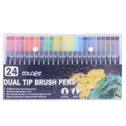 12-120 Watercolor Brush Pen Set Artist Sketch Marker - White-36 Colours V528-P1MODEL-36COLOURS55760
