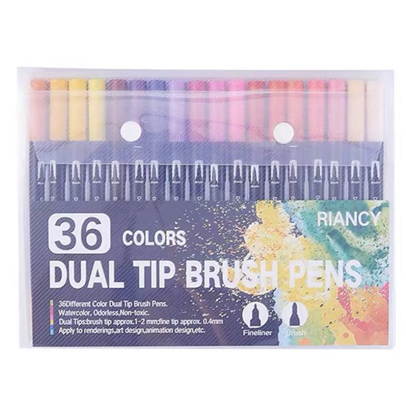 12-120 Watercolor Brush Pen Set Artist Sketch Marker - White-36 Colours V528-P1MODEL-36COLOURS55760