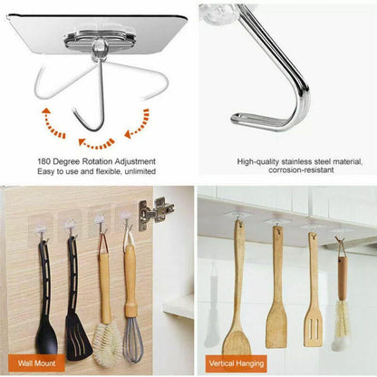 24-48Pcs Clear Seamless Adhesive Hook Strong Stick Wall Hook Load Kitchen Hanger - 24 PCS V528-P1PACKAGE-24PCS10953