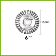 6/8inch Weed Brush Steel Wire Trimmer Wheel Garden Lawnmower Head Tool Grass Cutter - 6'' V528-P1SIZE-676084