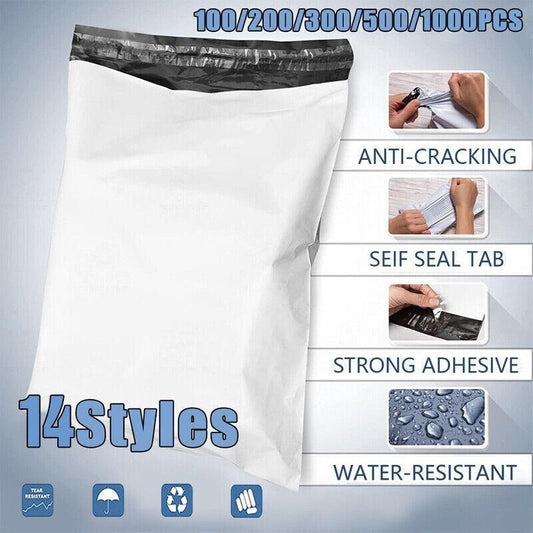 Poly Mailer Bags Mailing Satchel Plastic Courier Self Sealing Packing - 20*80cm *100 PCS V528-P203SIZE-20-80CM-100PCS12607
