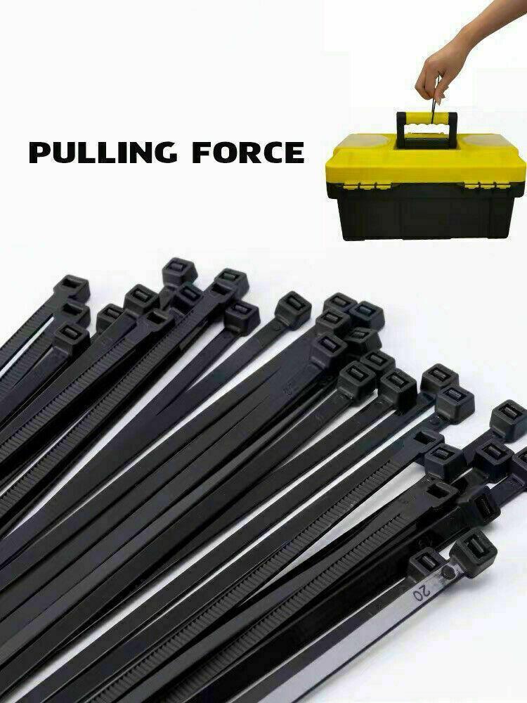 50X Cable Ties Zip Ties Nylon Uv Stabilised Black Cable Tie - 10*500mm White V528-P20SIZE-10-500MMWHITE5037281