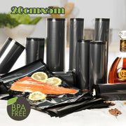 Black Vacuum Food Sealer Seal Bags Rolls Saver Storage Commercial 20/28Cm*5M - 20cm* 5m* 1 Roll V528-P20SIZEANDQTY-20CM-5M-1ROLL98529